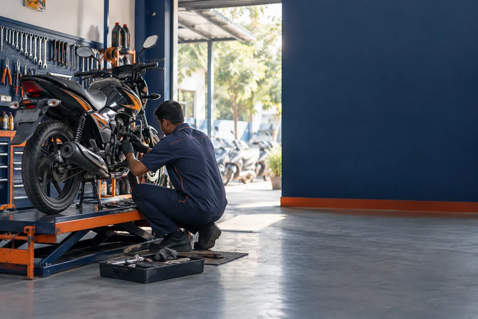 Two-wheeler workshop